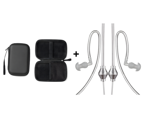 Case + Anti Radiation Earphones
